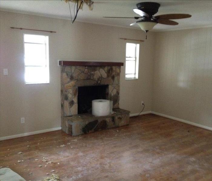 Living room in Lakeland home after experiencing water damage